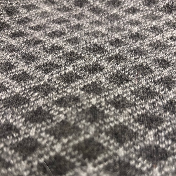 A.Ida Long Cardigan Sweater Diamond Pattern Faux Fur Collar Wool Blend - Picture 7 of 10